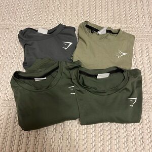 Lot of 4 Men’s Gymshark Short Sleeve Shirts
